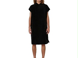 Surfing pool, hooded beach robe, towel