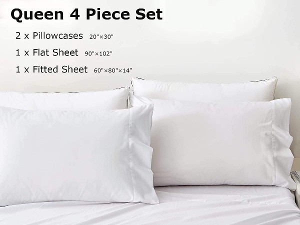 100% pure cotton fabric pure white bedding set