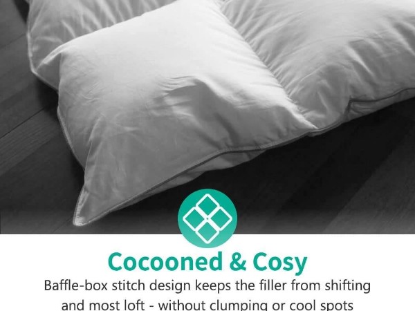 A large duck feather core quilt in a 5-star hotel